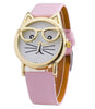 NERDY CAT LEATHER WATCH